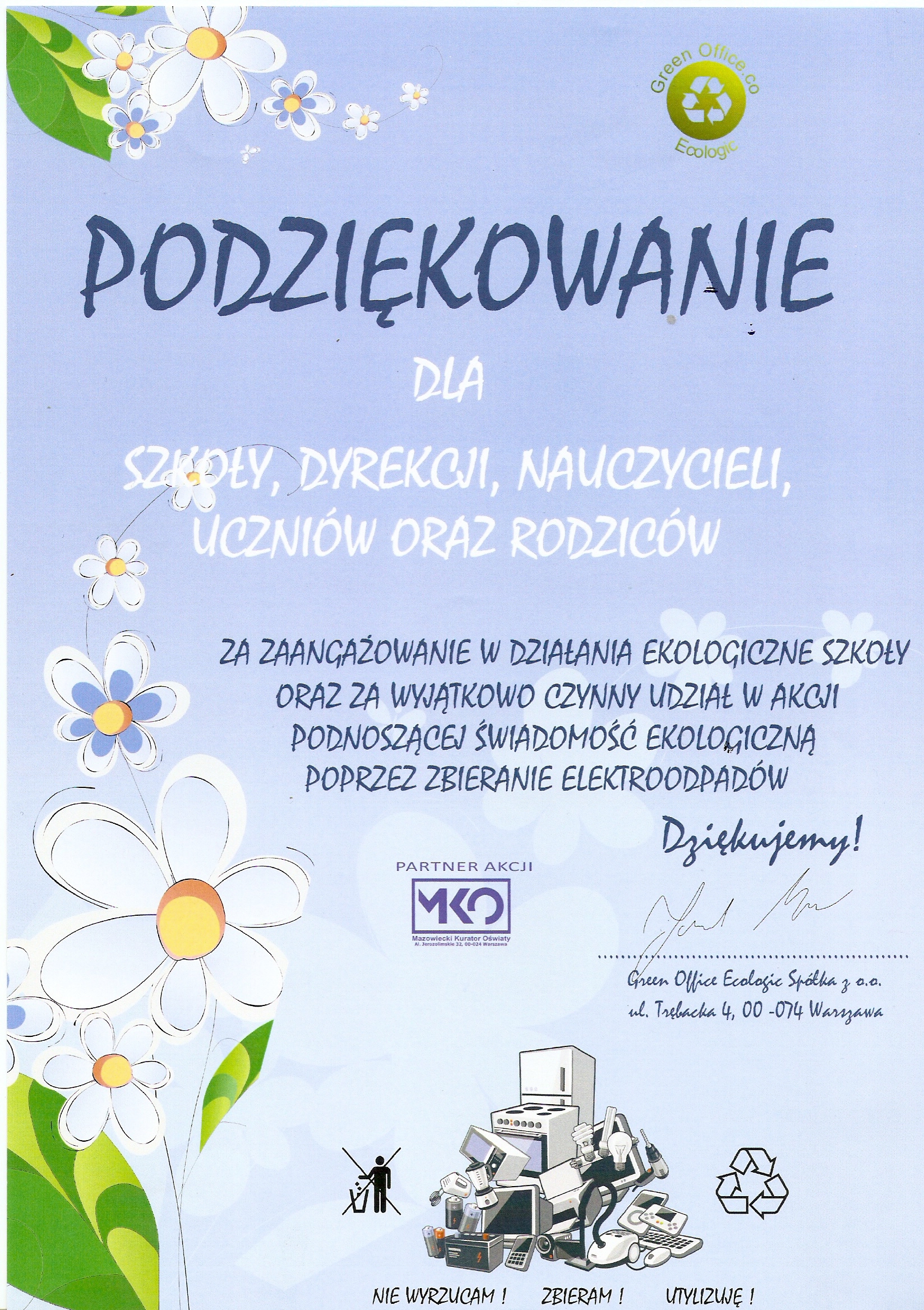 Podziękowanie